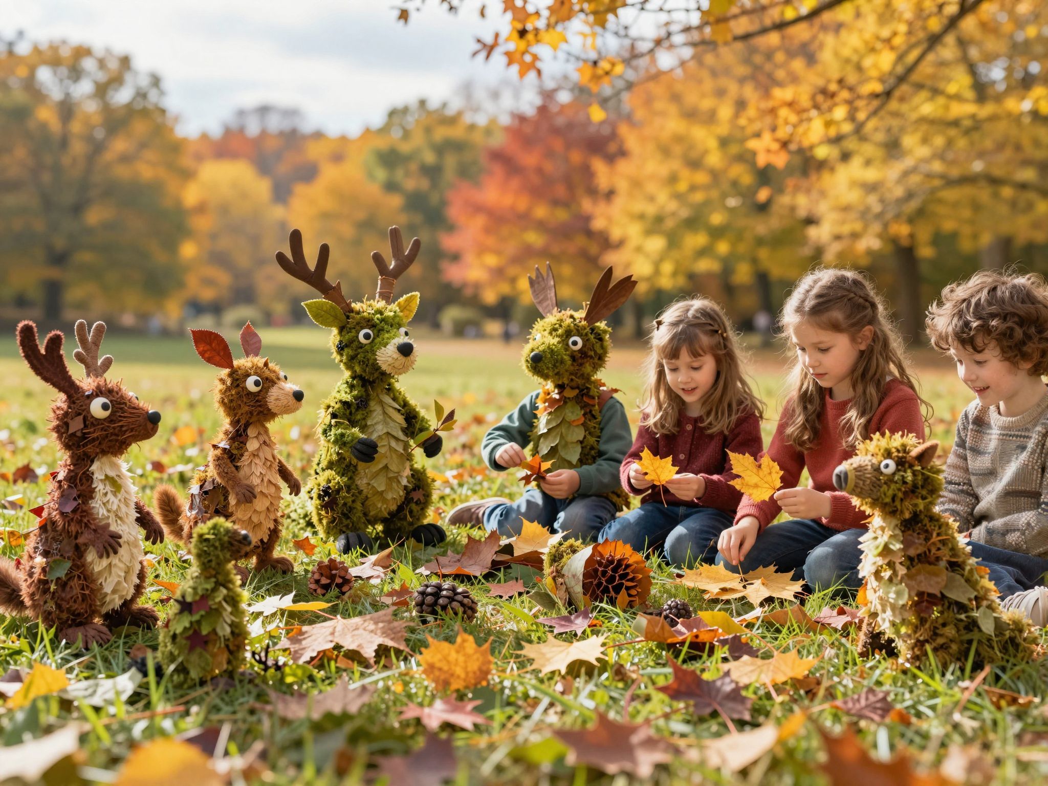 Az avarból készült állatfigurák mesés varázslatot hoznak.