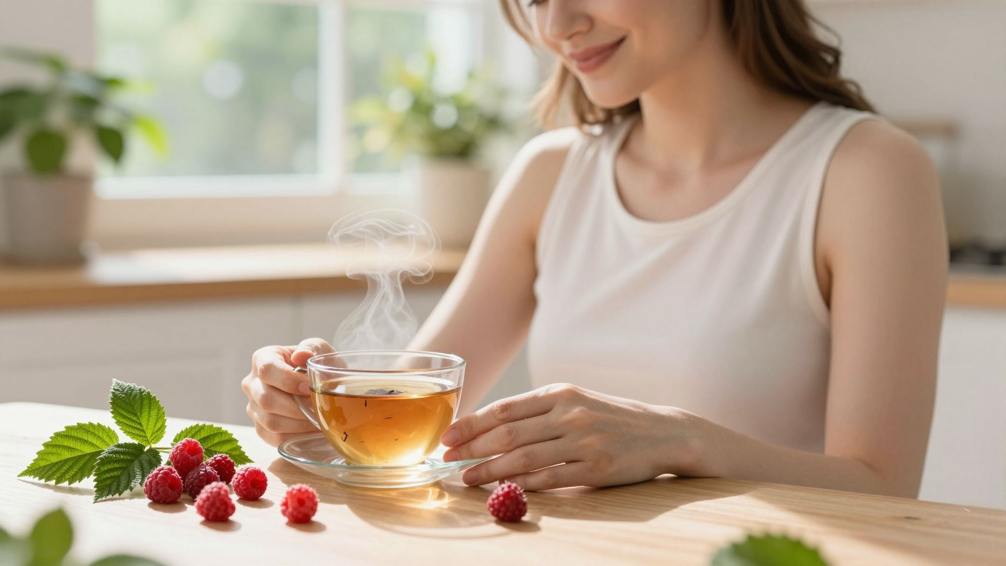 A málnalevél tea fogyasztása a terhesség végén ajánlott.