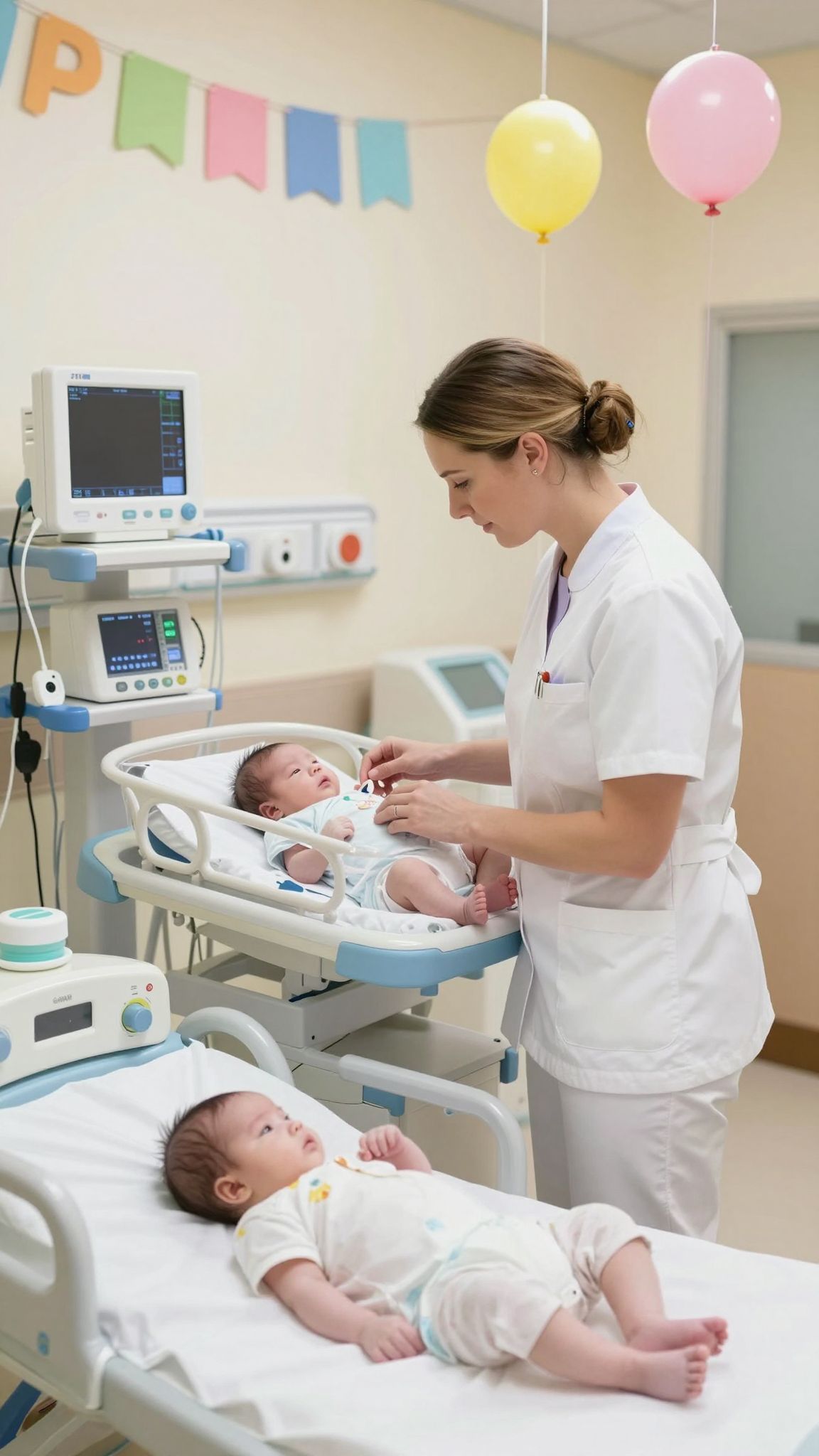 A monitorok segítik a koraszülöttek állapotának folyamatos nyomon követését.