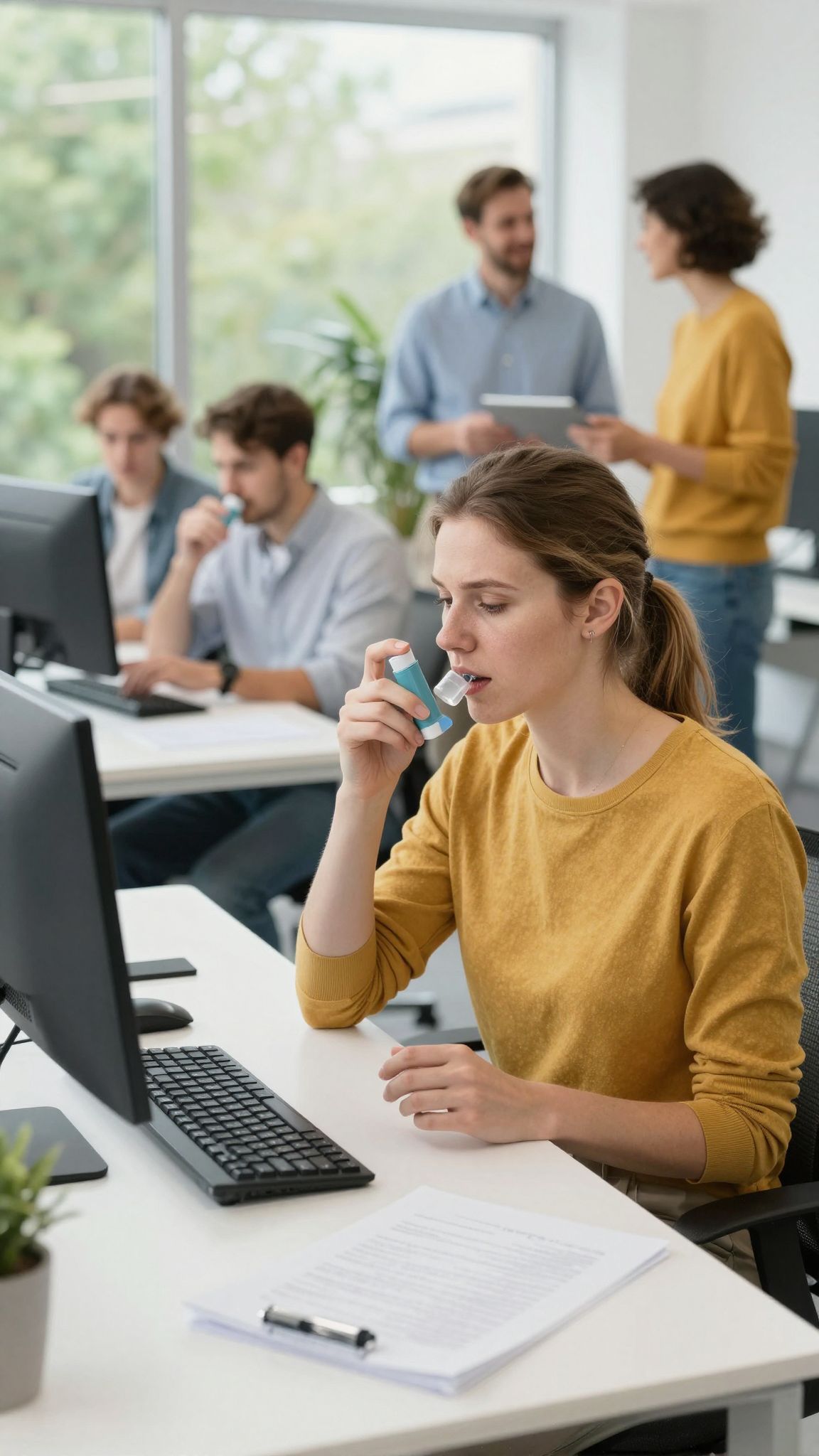 A tiszta munkahelyi levegő segíti az asztmás tüneteket.