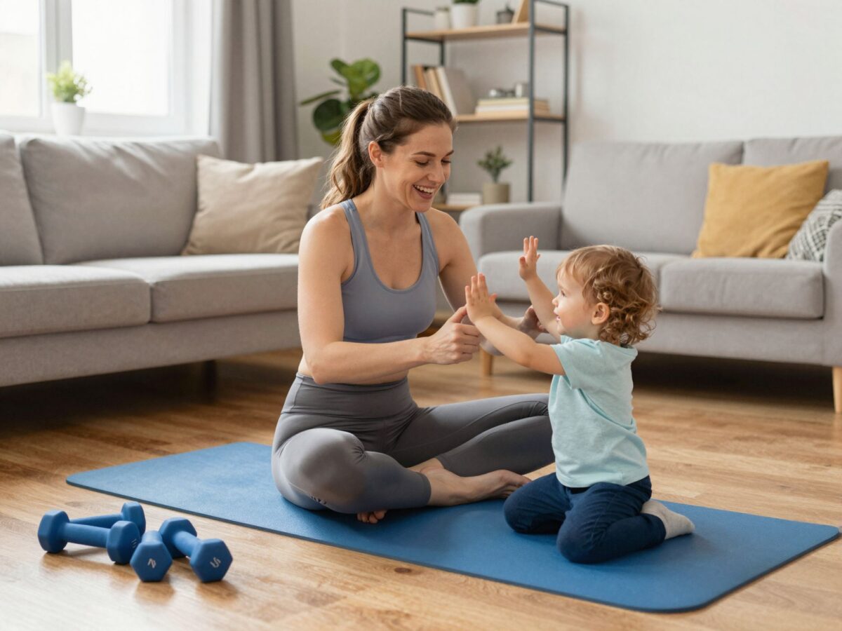 Nincs időd edzőterembe menni? Így tudsz otthon is formába jönni a gyerek mellett