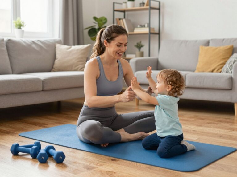 Nincs időd edzőterembe menni? Így tudsz otthon is formába jönni a gyerek mellett
