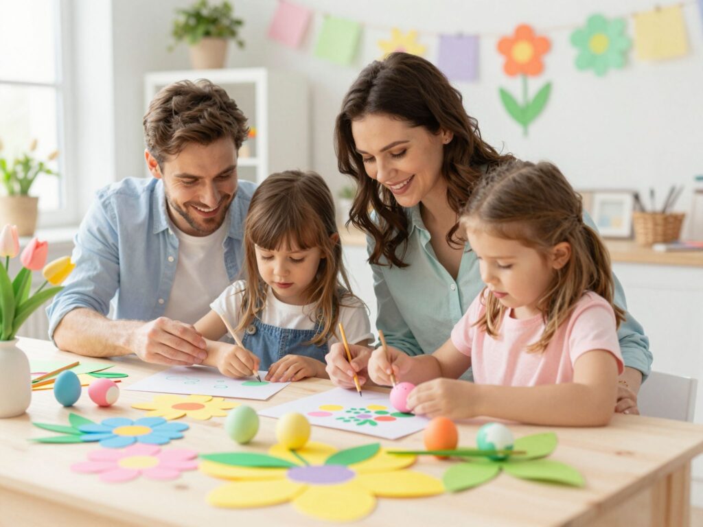 Tavaszi kreatívkodás gyerekekkel: egyszerű dekorötletek otthonra