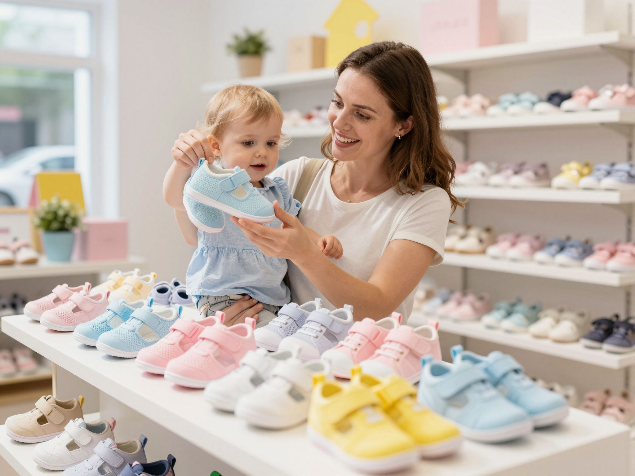 A légáteresztő anyagok segítik a baba lábának egészségét.