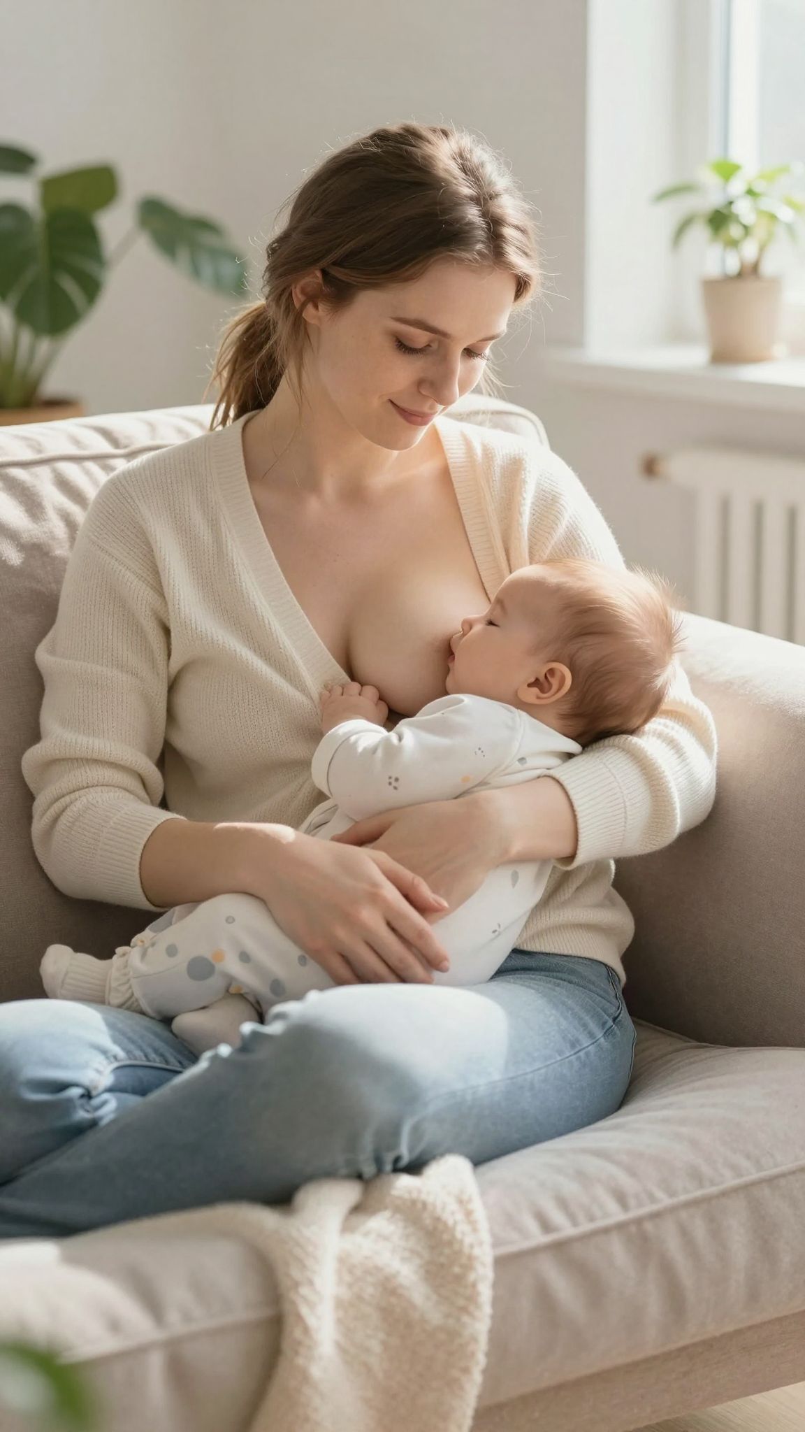 A dőlt testhelyzet segíti a baba emésztését.