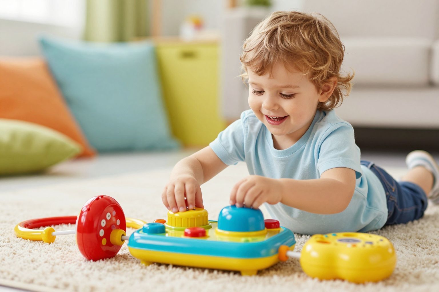 A túl hangos játékok károsíthatják a gyermek hallását.