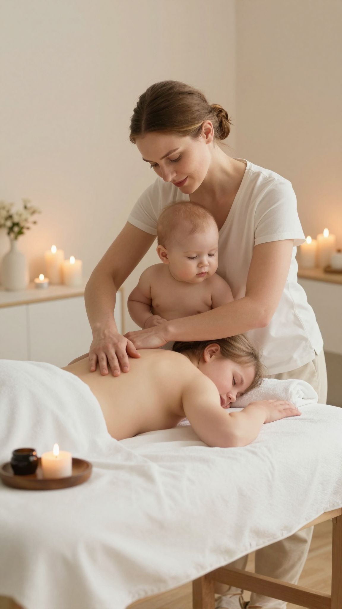 A hátmasszázs fokozza a baba és szülő közötti kapcsolatot.