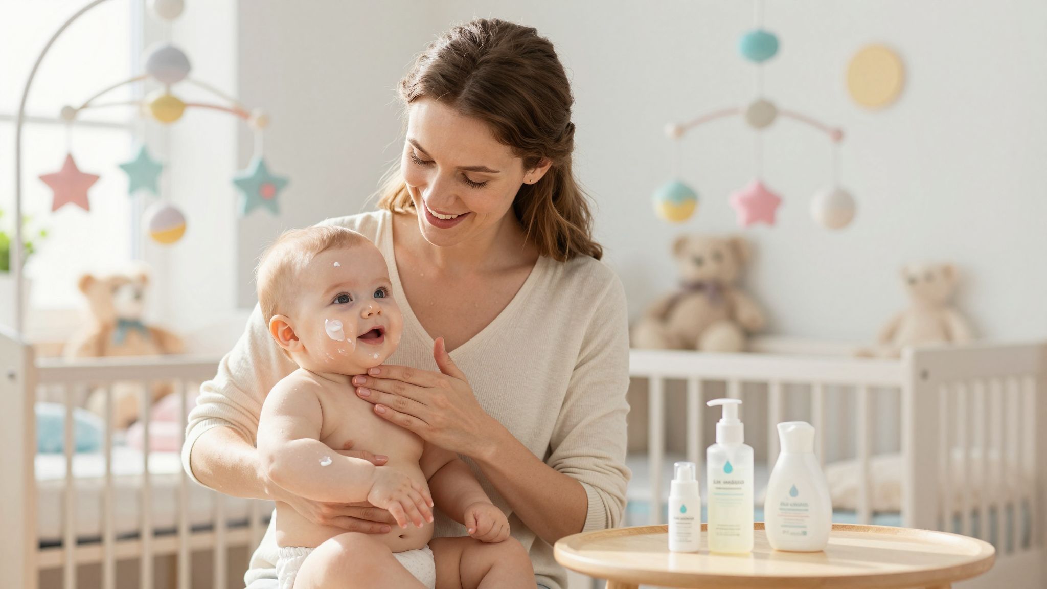 A megfelelő emolliensek segítenek megőrizni a baba bőrének hidratáltságát.