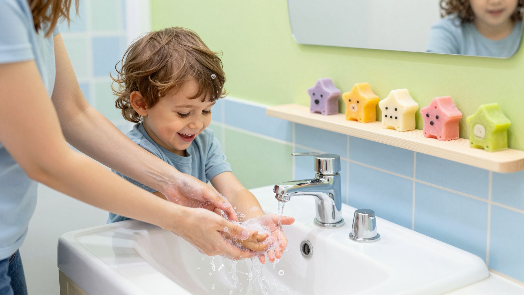 A helyes kézmosás csökkenti a betegségek terjedését.