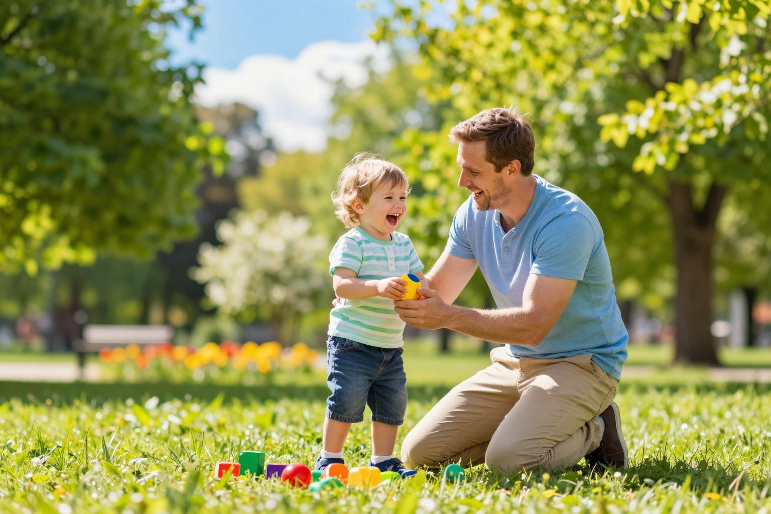A közös játék erősíti az apai-kölyök kötődést.