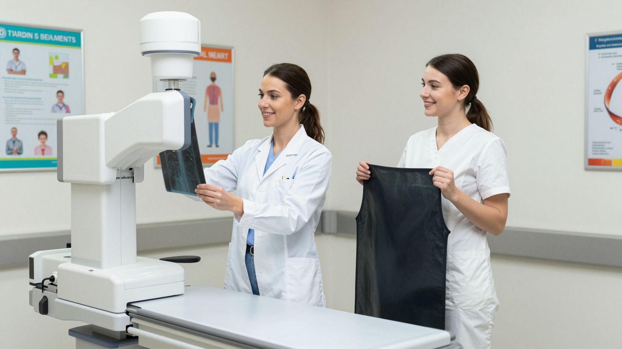 Az ólomkötény védi a pácienseket az röntgensugárzástól.