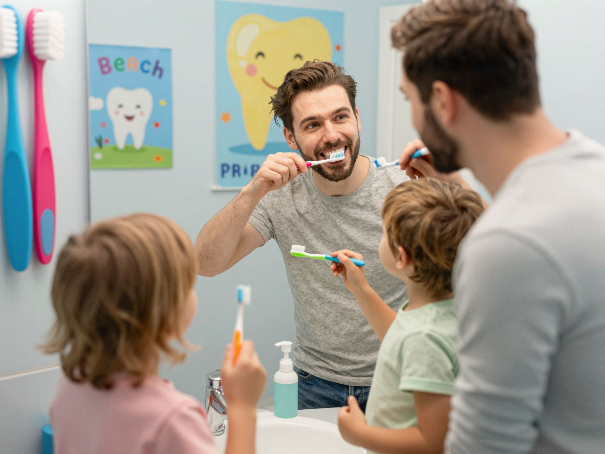 A közös fogmosás erősíti a családi kötelékeket és szokásokat.
