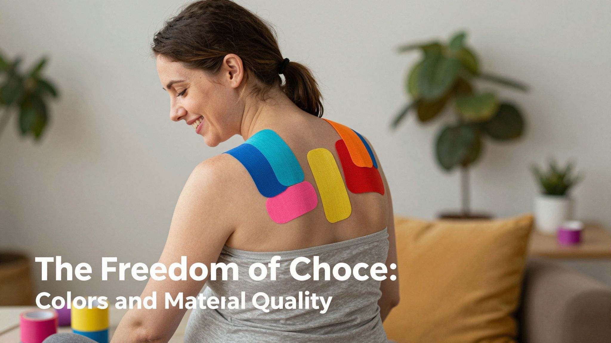 A kinesio-tape színei és anyagai befolyásolják hatékonyságát.