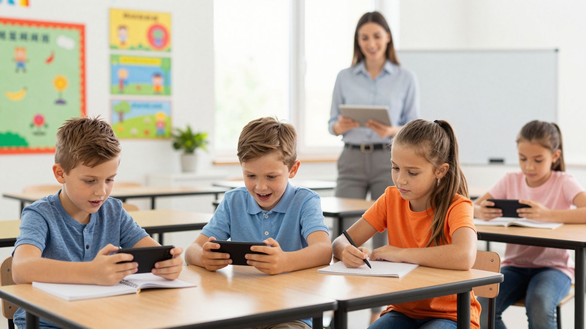 A telefon segíthet a tanulásban, de elvonhatja a figyelmet.