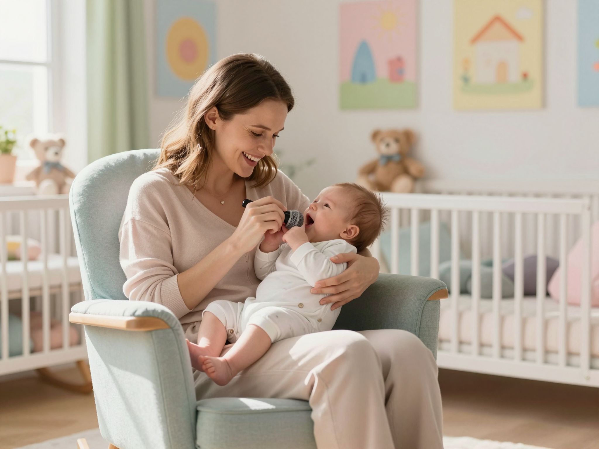 A dúdolás serkenti a baba nyelvi fejlődését.