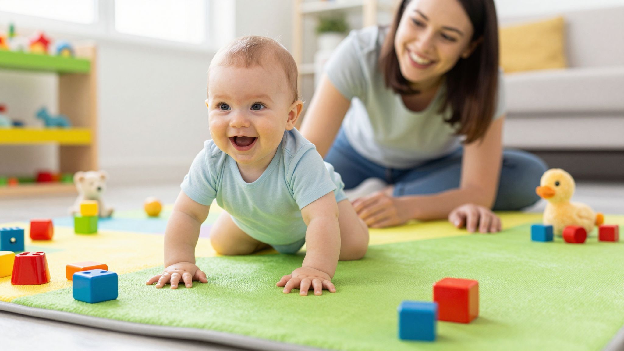 A mozgásfejlődés üteme gyermekenként változó és egyedi.