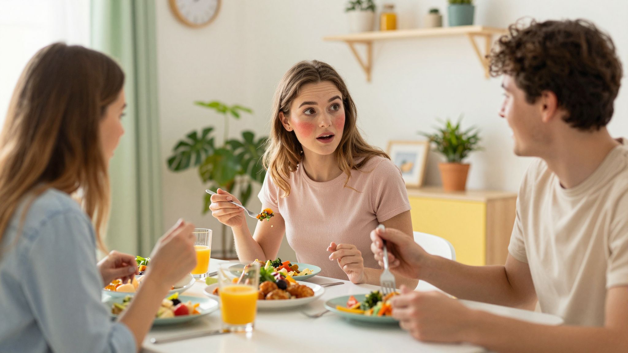 Az étkezés utáni arcpír allergiás reakciót jelezhet.