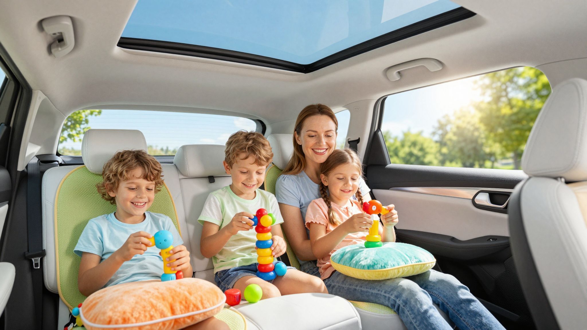 Az autó szellőzése és a kényelmes ülés fontos.