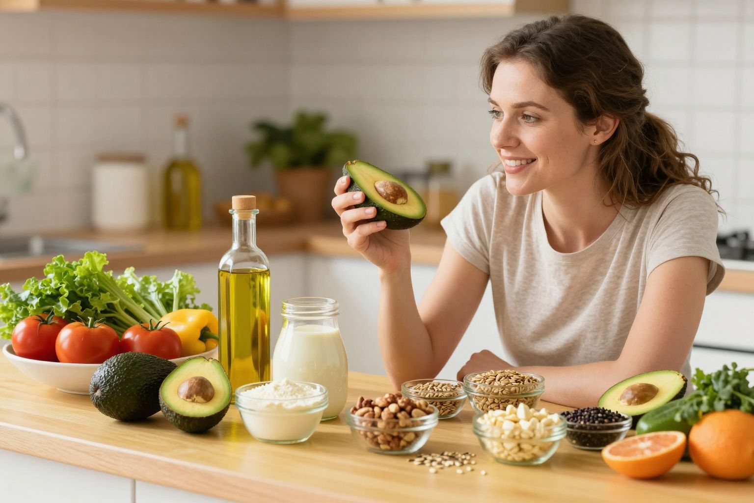 Válasszunk egészséges zsírokat, mint az avokádó és olívaolaj.