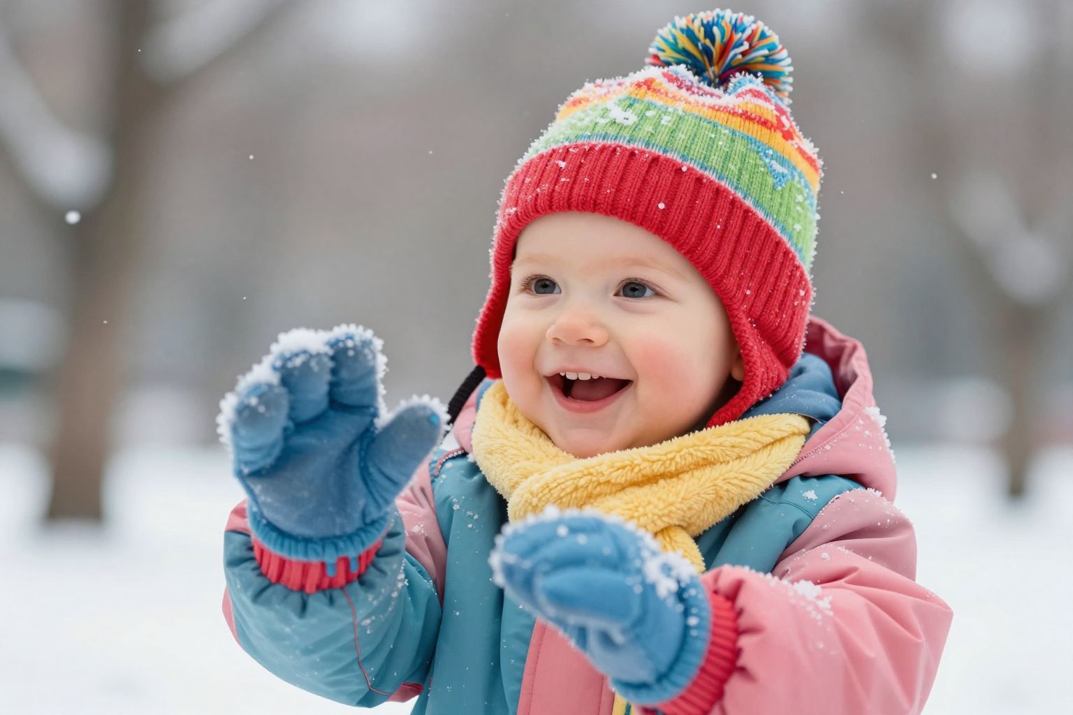 A sapkák, kesztyűk és sálak védenek a hidegtől.