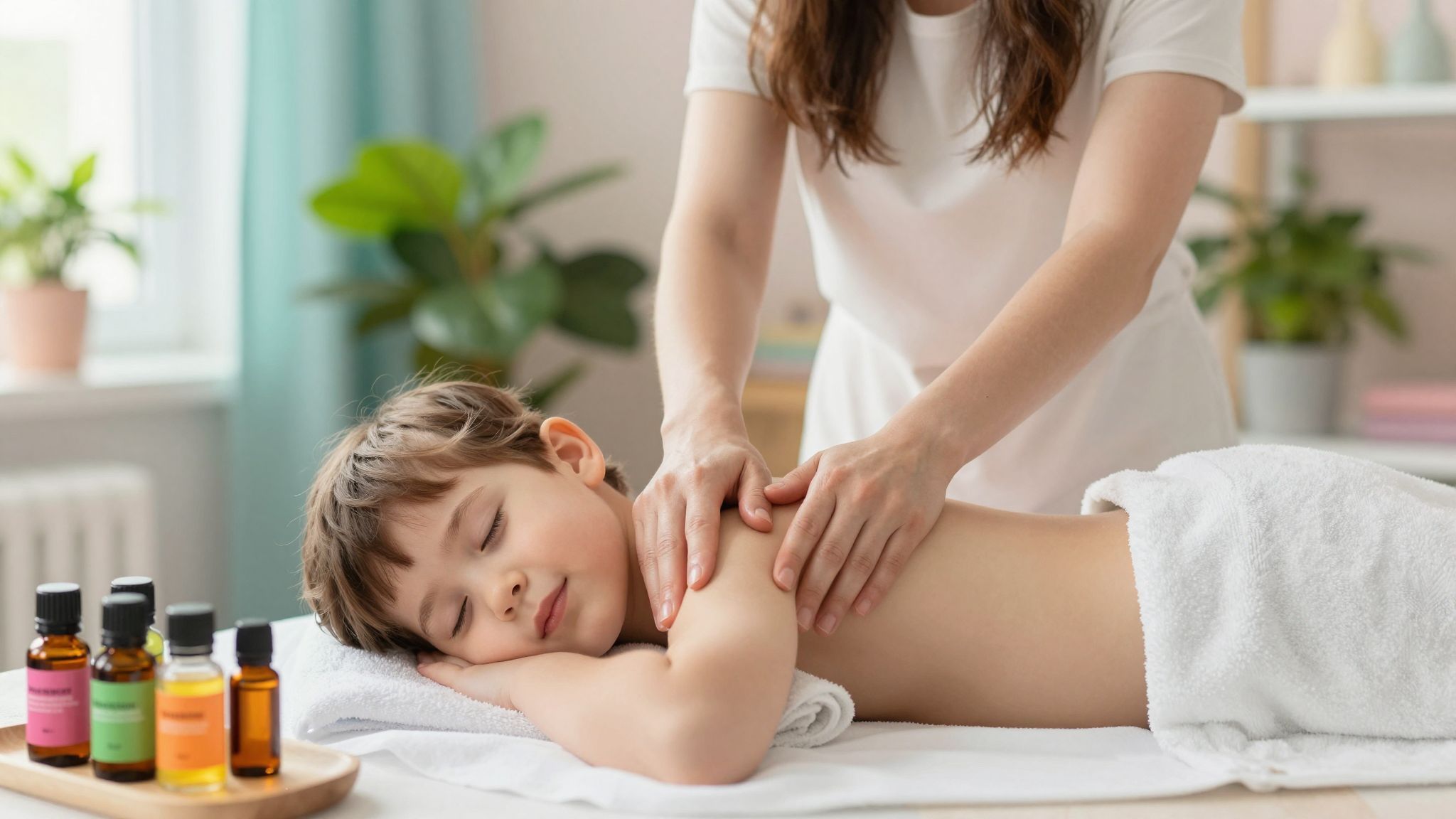 A masszázs segíthet a stressz csökkentésében gyerekeknél.