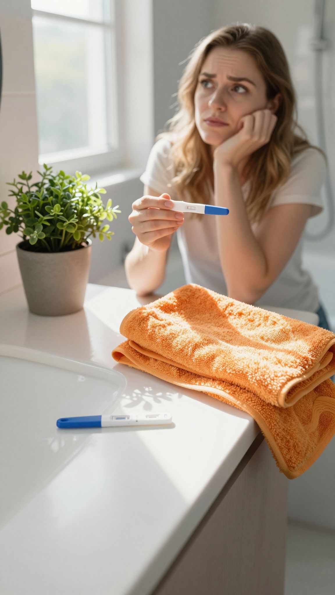 A terhességi tesztet legkorábban a menstruáció késése után érdemes elvégezni.