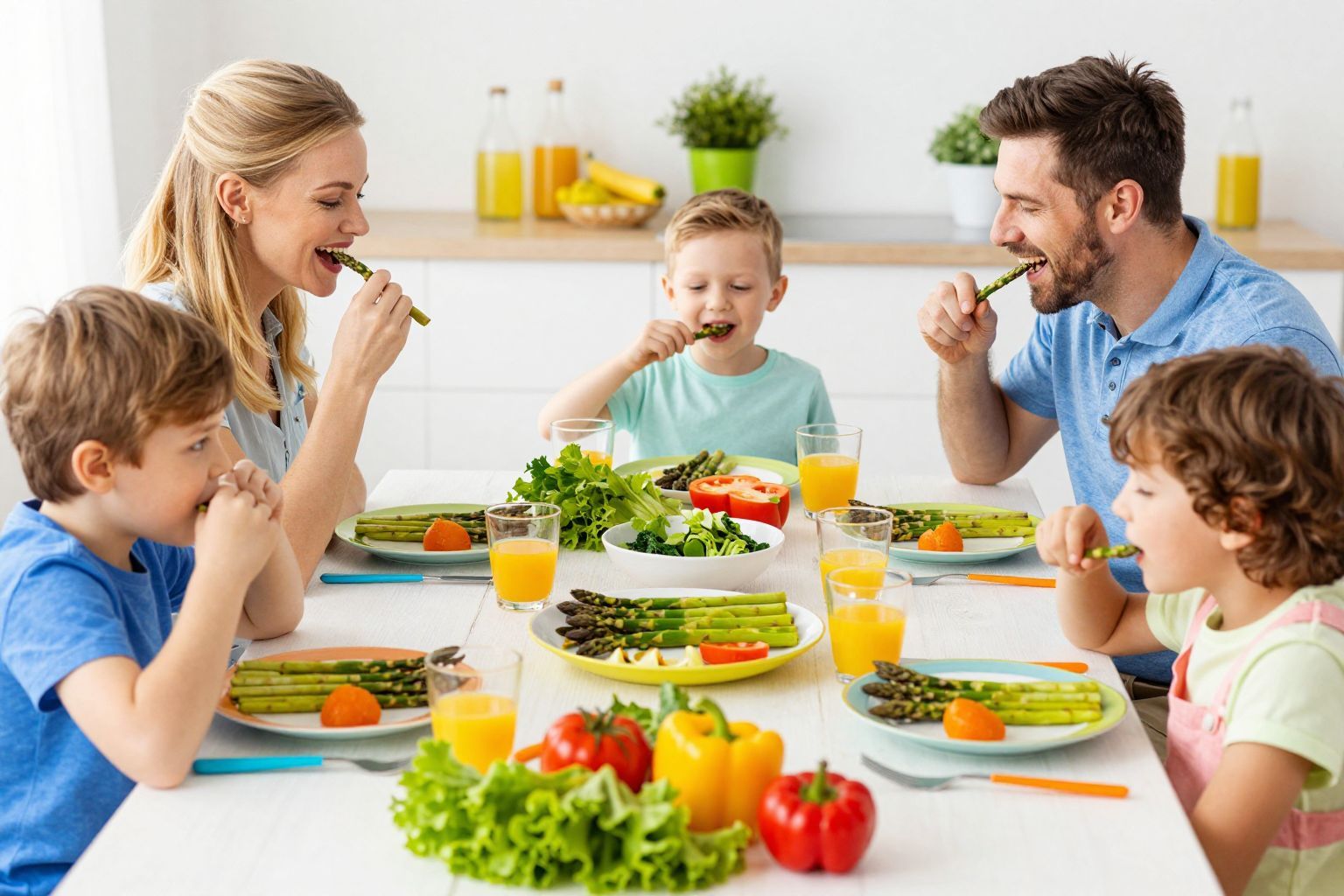 A spárga segít a családi étkezések élvezetesebbé tételében.