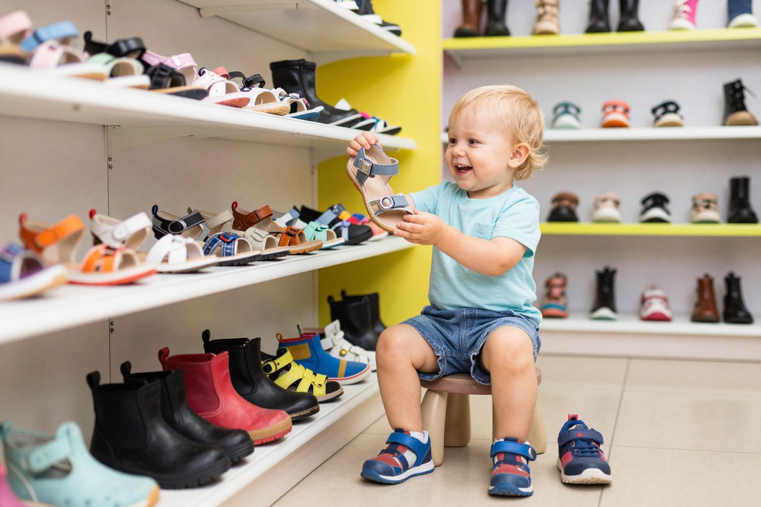 A megfelelő cipőválasztás elengedhetetlen a kicsik fejlődéséhez.