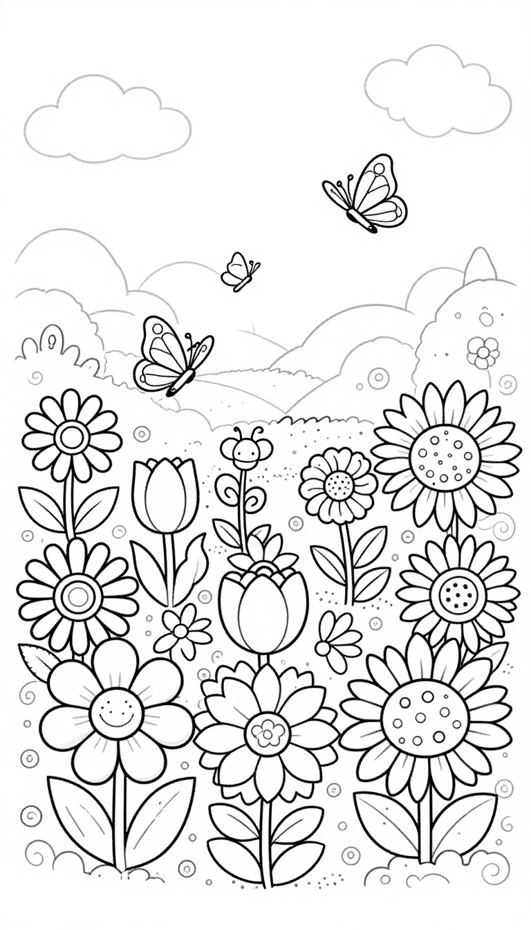 virágos gyerek színezők