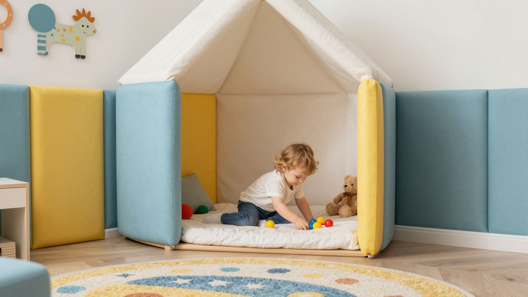 A gyerekszobában a bútorokat stabilan rögzítsük a falhoz!