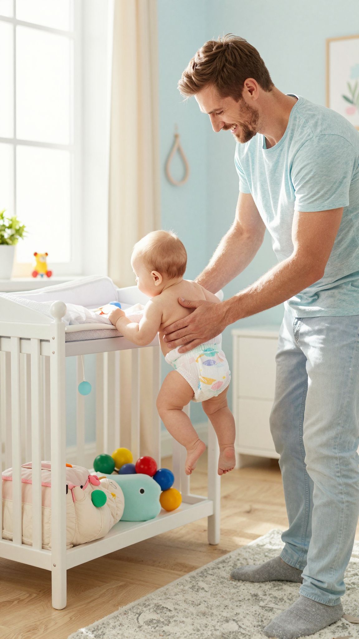 A pelenkázás segít az apa-baba kötődés erősítésében.