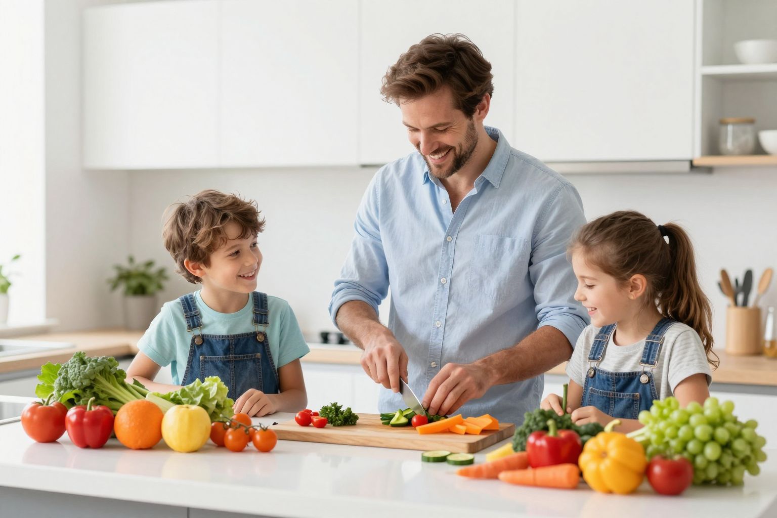 A közös főzés tanítja a gyerekeket az egészséges táplálkozásra.