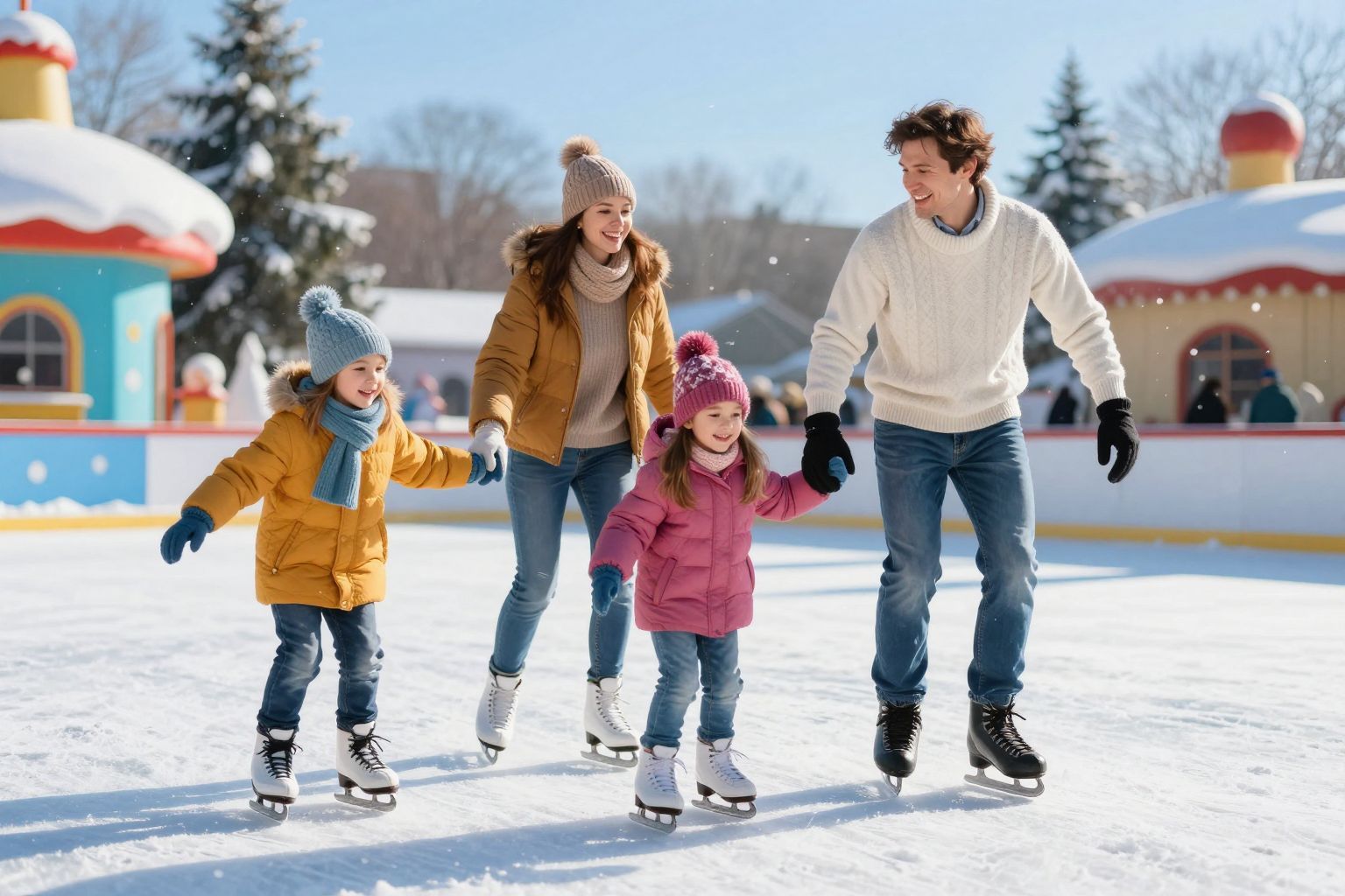 A korcsolyázás erősíti a családi kötelékeket és közös élményeket teremt.
