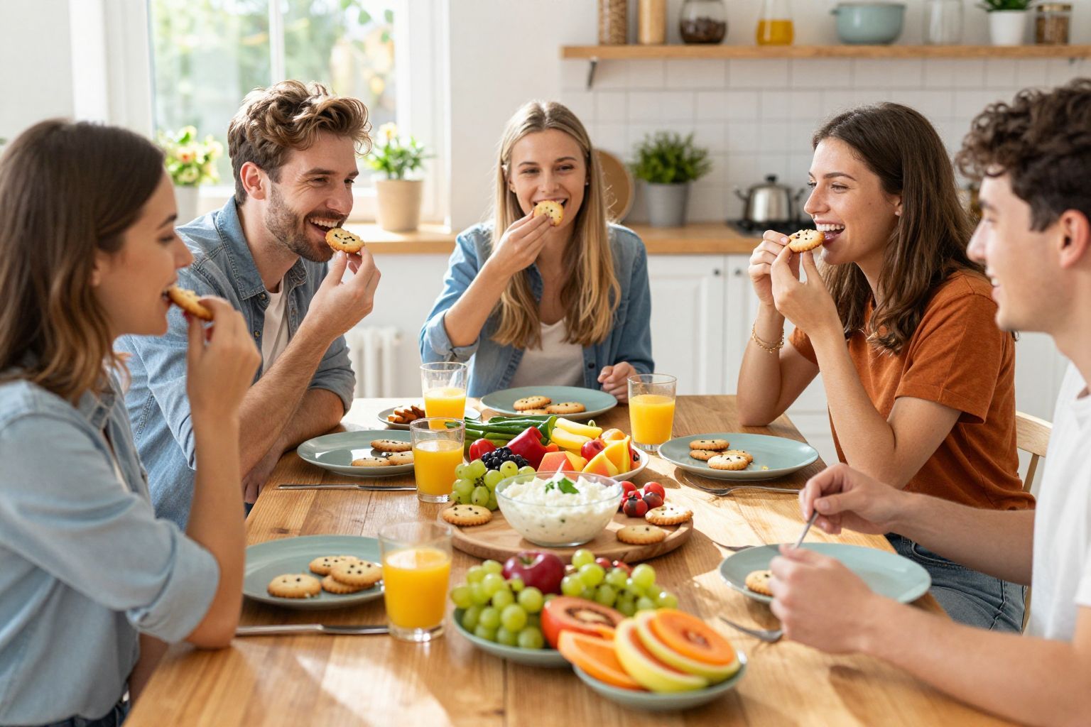 A közös étkezés erősíti a családi kötelékeket.