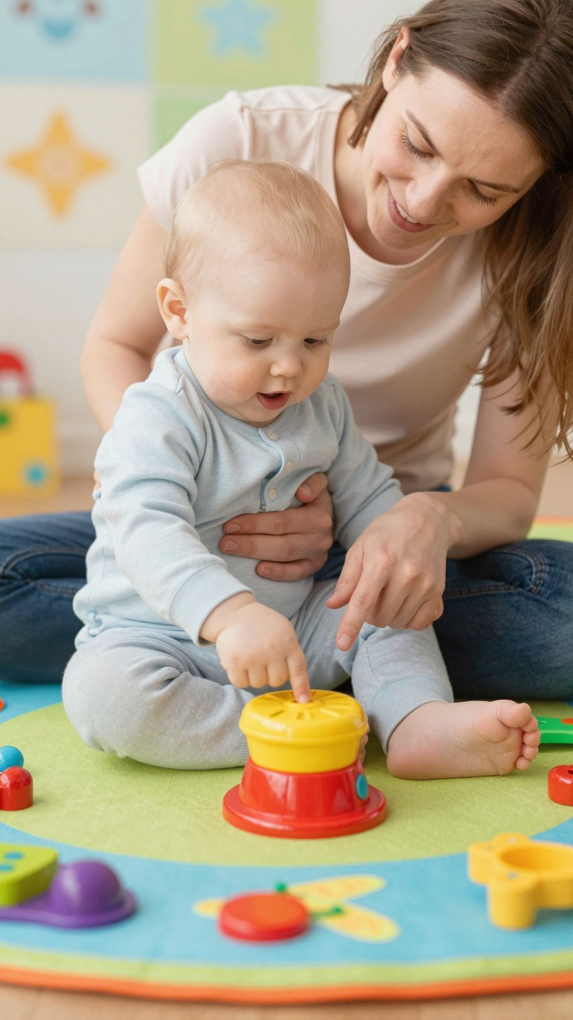 A közös figyelem elősegíti a nyelvi készségek fejlődését.