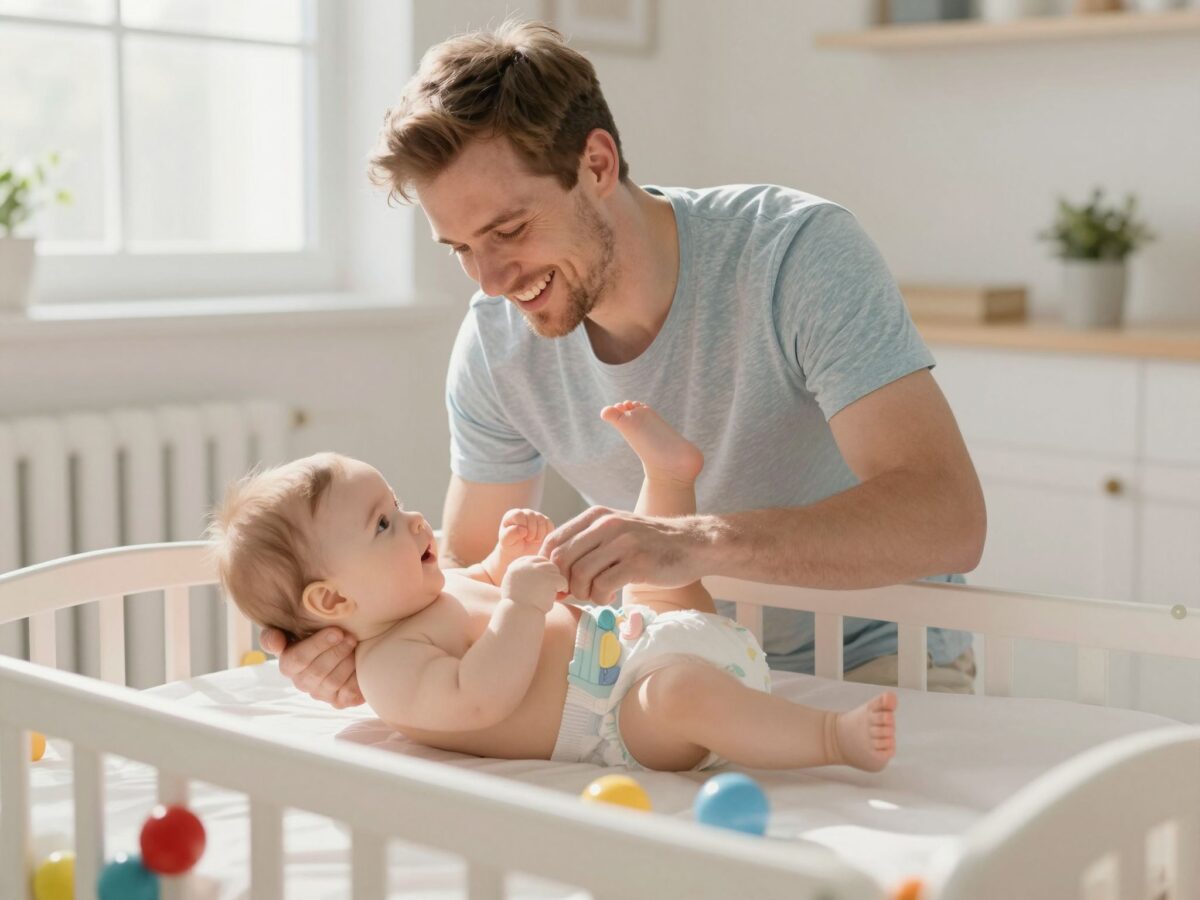A pelenkázás boldogít: miért tesz jót az apák mentális állapotának a babával töltött aktív idő?