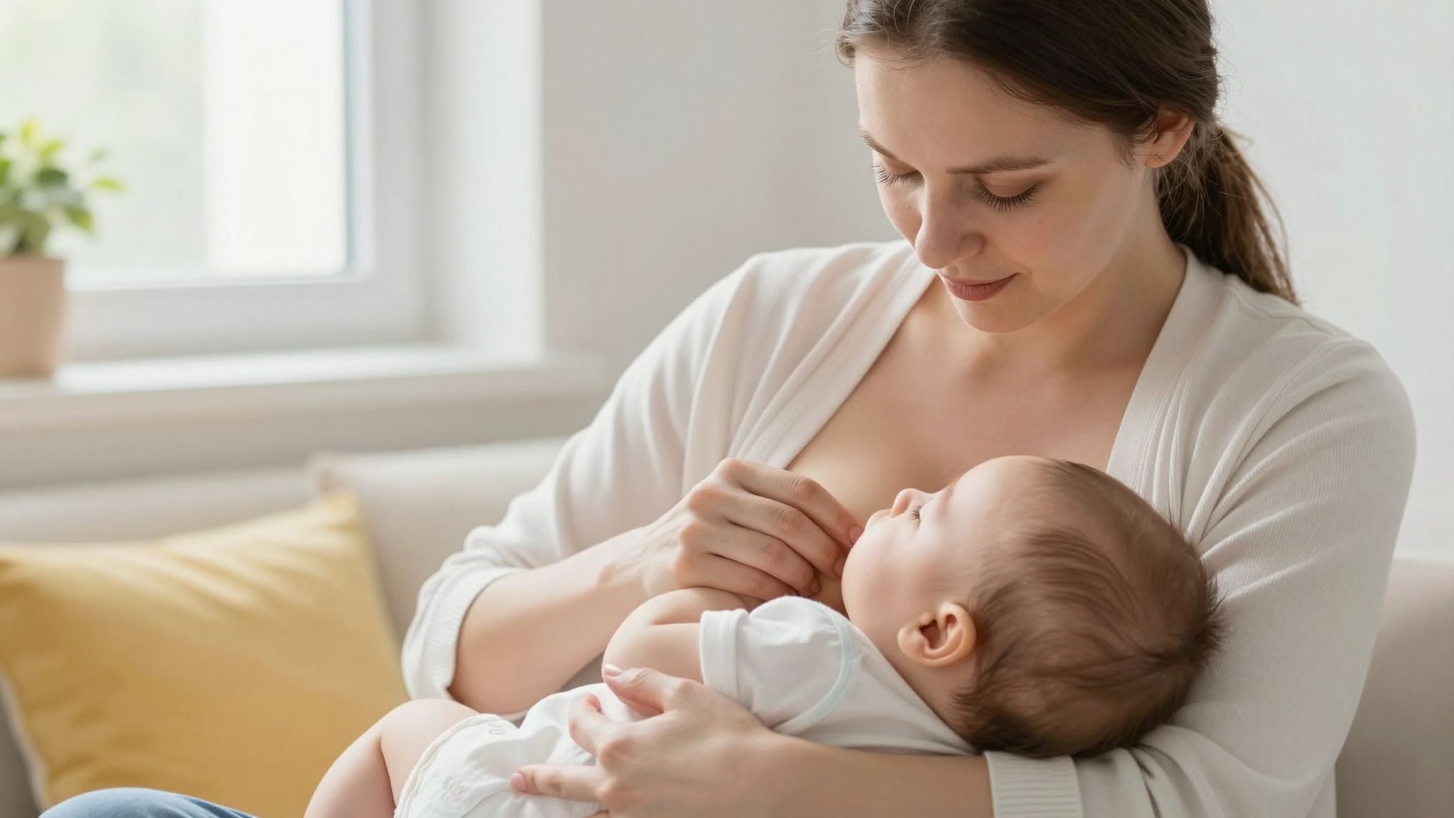 A baba életkorának megfelelő technika növeli a tejmennyiséget.