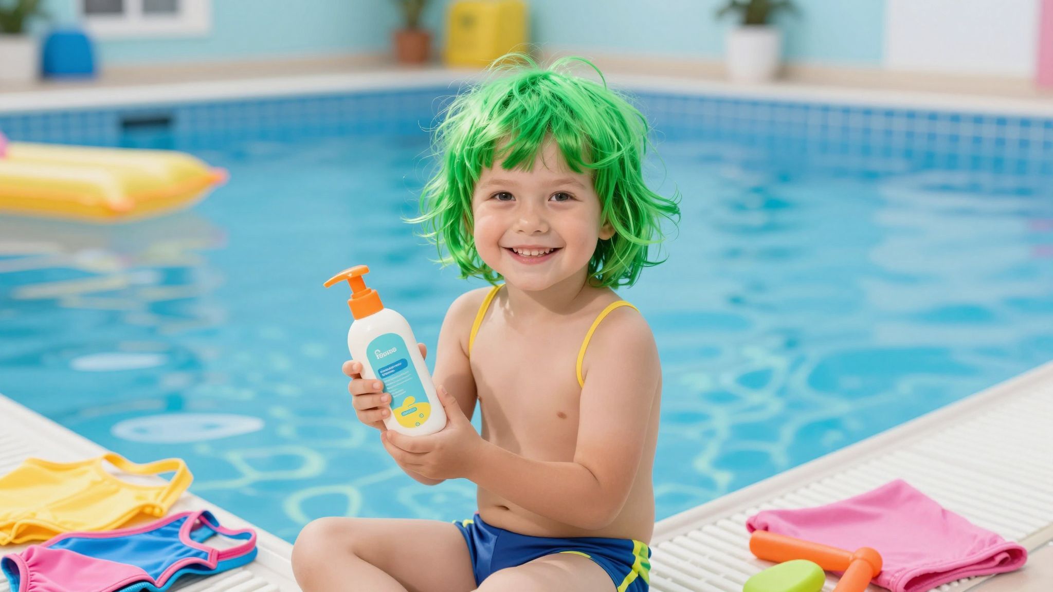 A zöld haj szindróma klórsalakok miatt alakulhat ki.