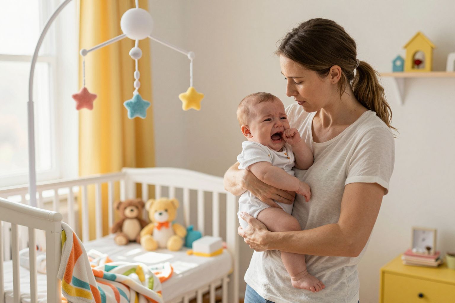 A sírás gyakran jelezheti a baba kényelmetlenségét vagy fájdalmát.