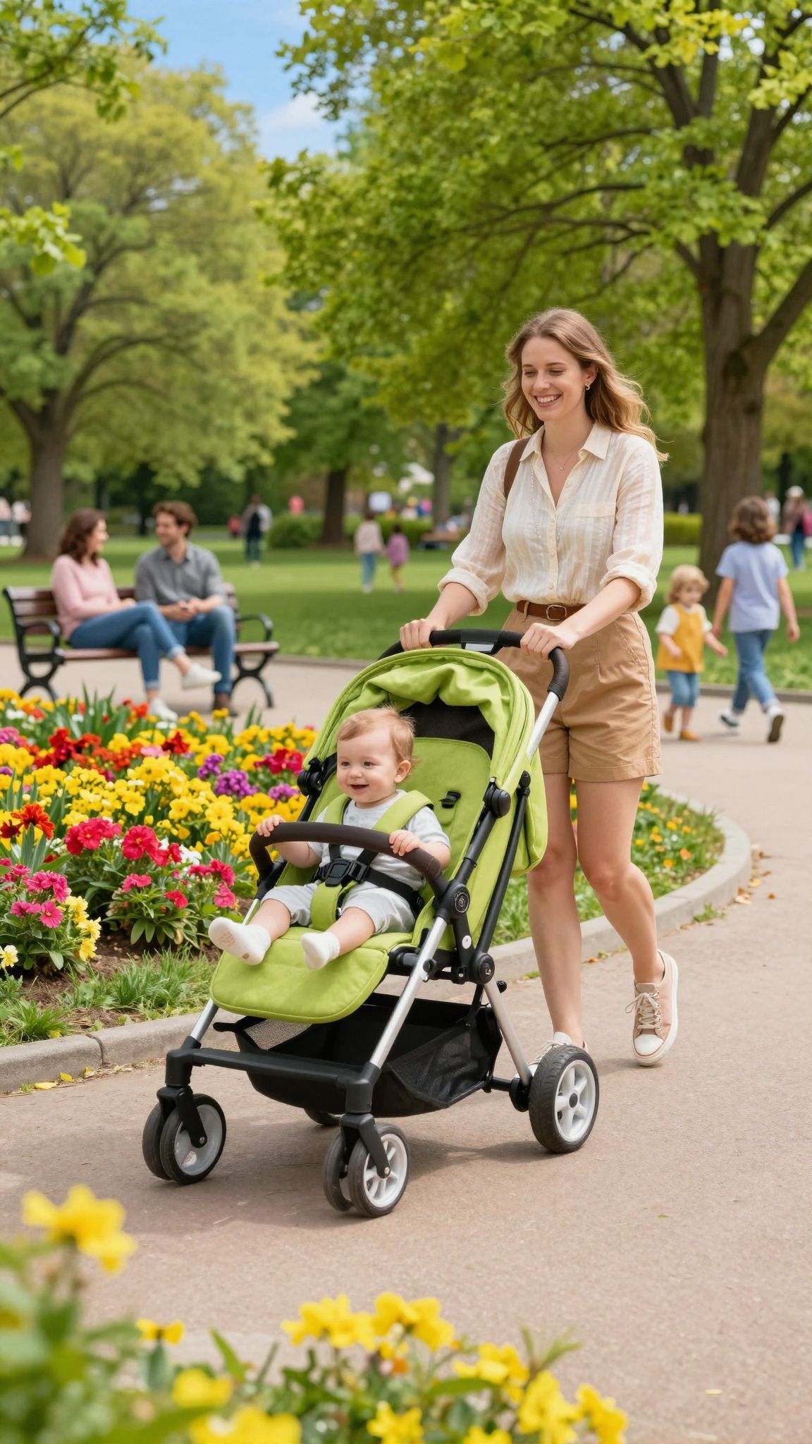 Babakocsis séták alatt a zene növeli a gyermek fejlődését.