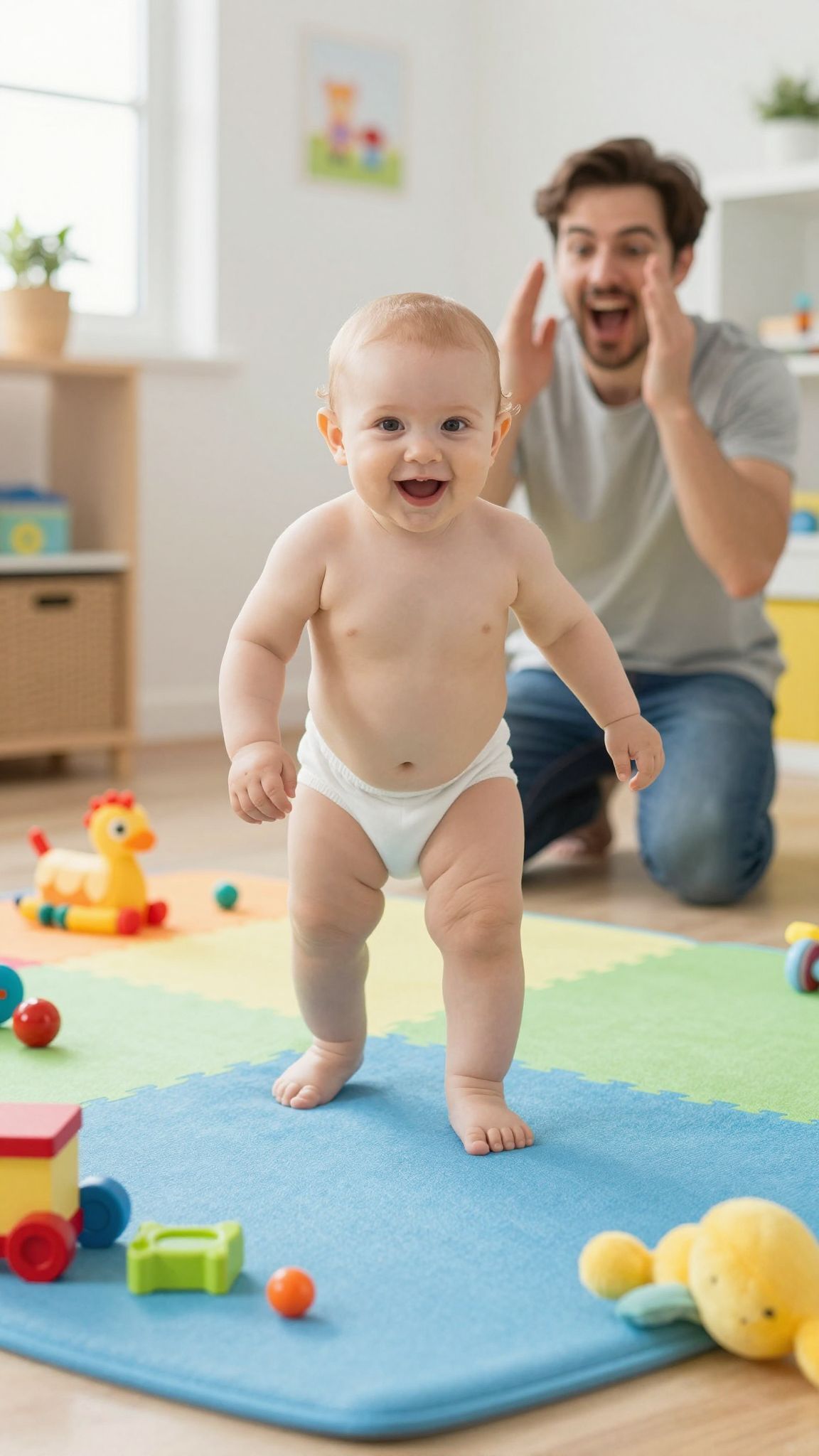 A finomhangolt egyensúly fejleszti a baba mozgását.