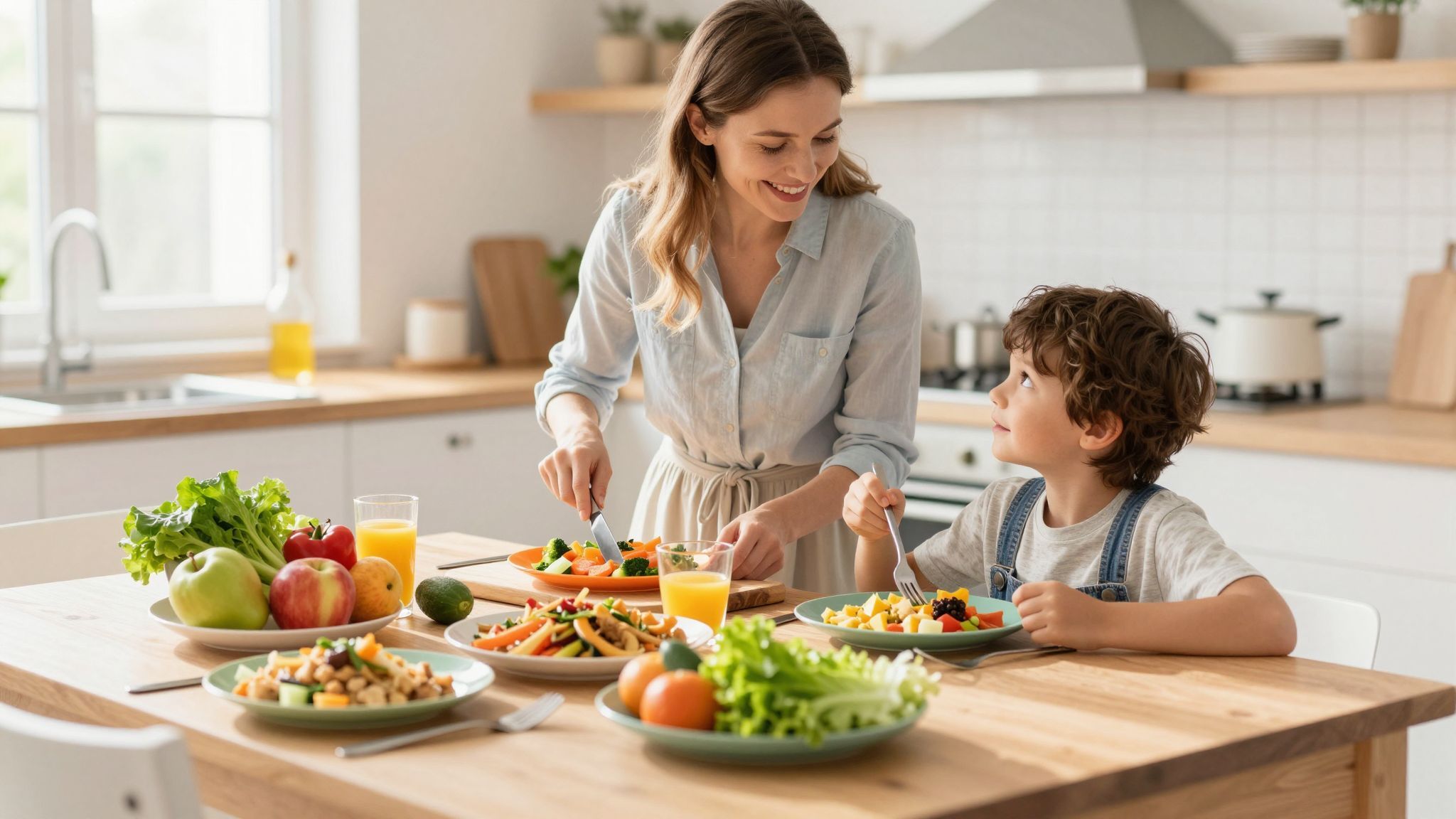 A színes ételek fokozzák a gyermek étvágyát.