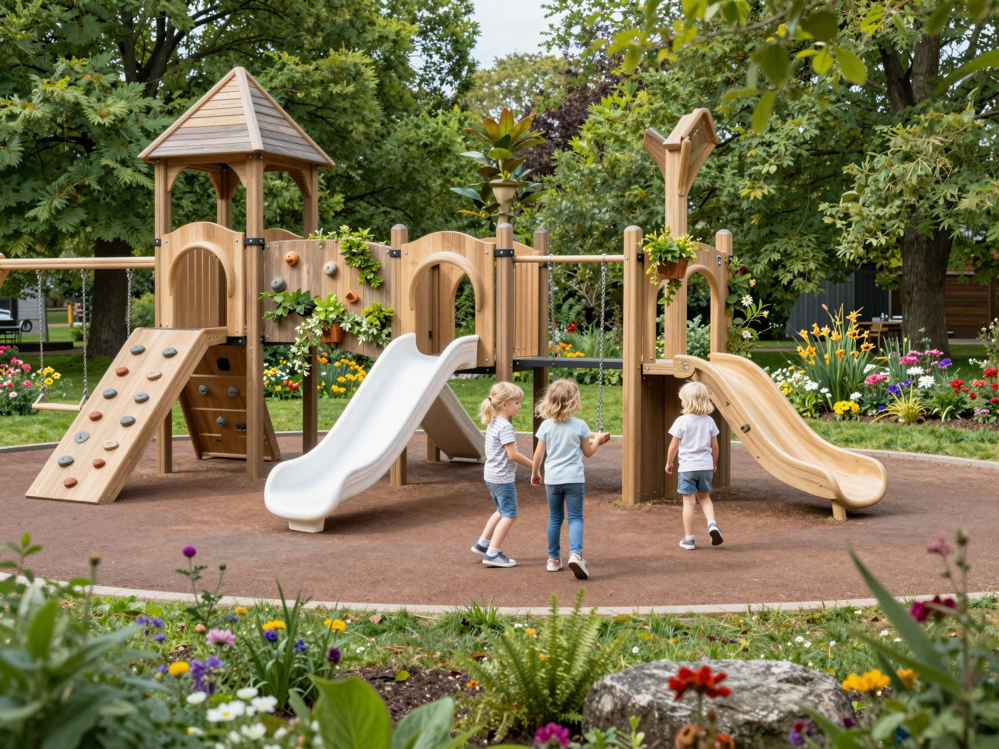 A dán játszóterek az inkluzív játékra ösztönöznek minden gyereket.