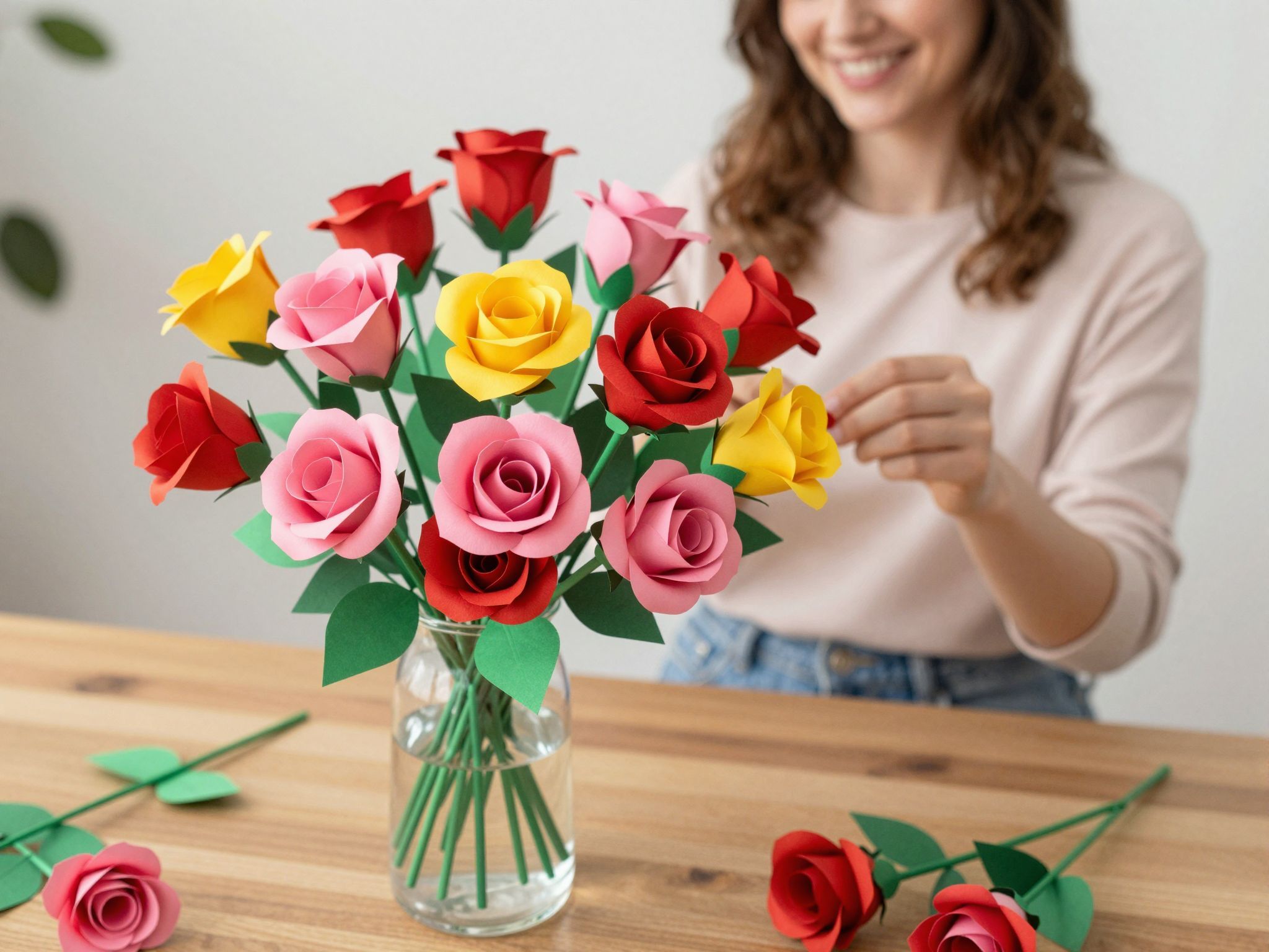 A krepp papír virágok élethű szépsége varázslatos.