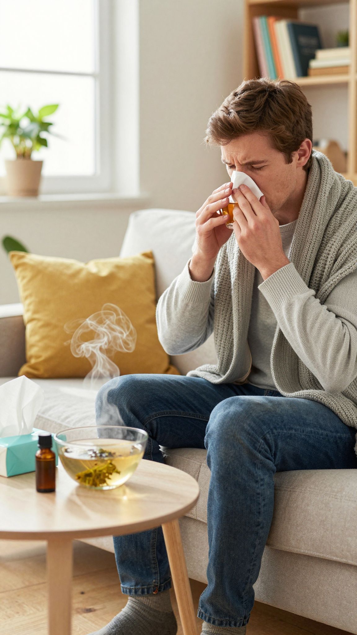 Az orrdugulást inhalálással és meleg sós vízzel enyhítheted.