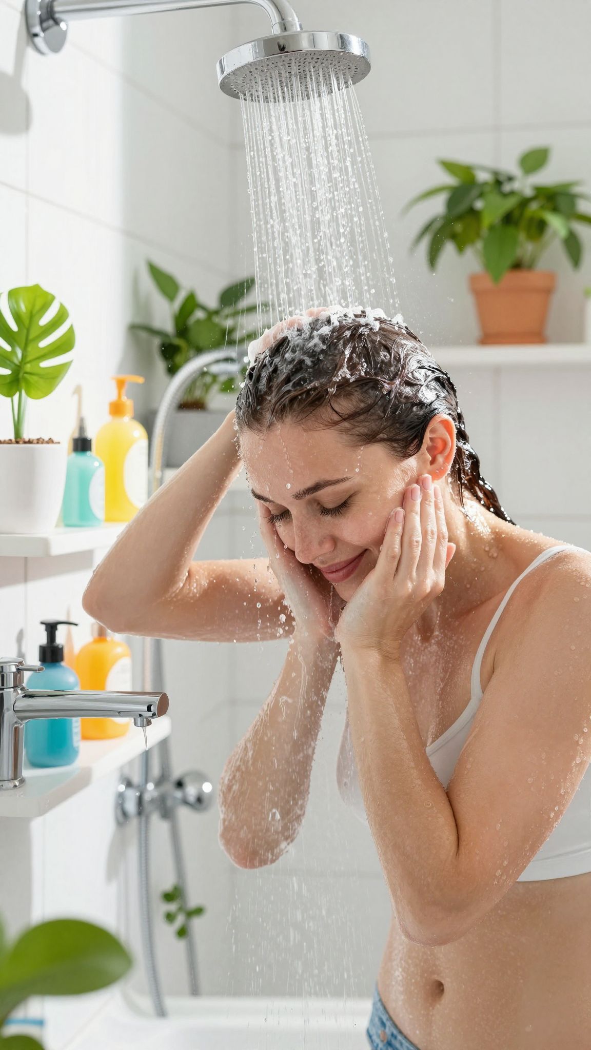 A hideg víz serkenti a haj fényét és egészségét.