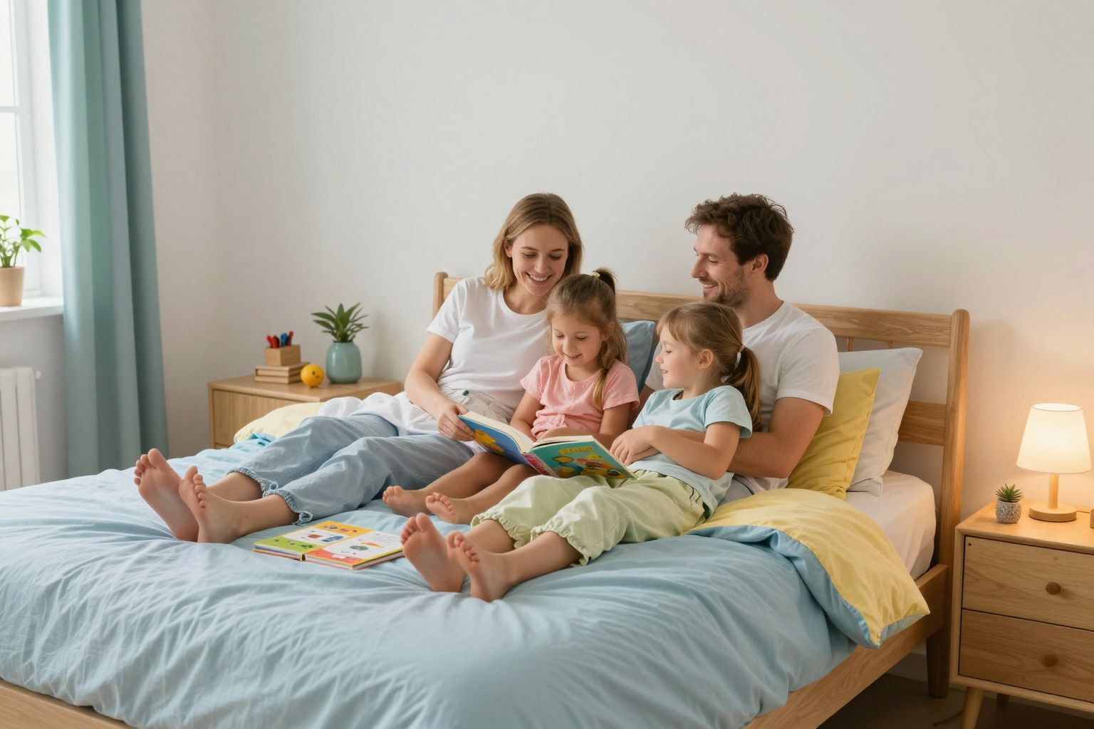 Az ágy megosztása növeli a gyermek érzelmi biztonságát.