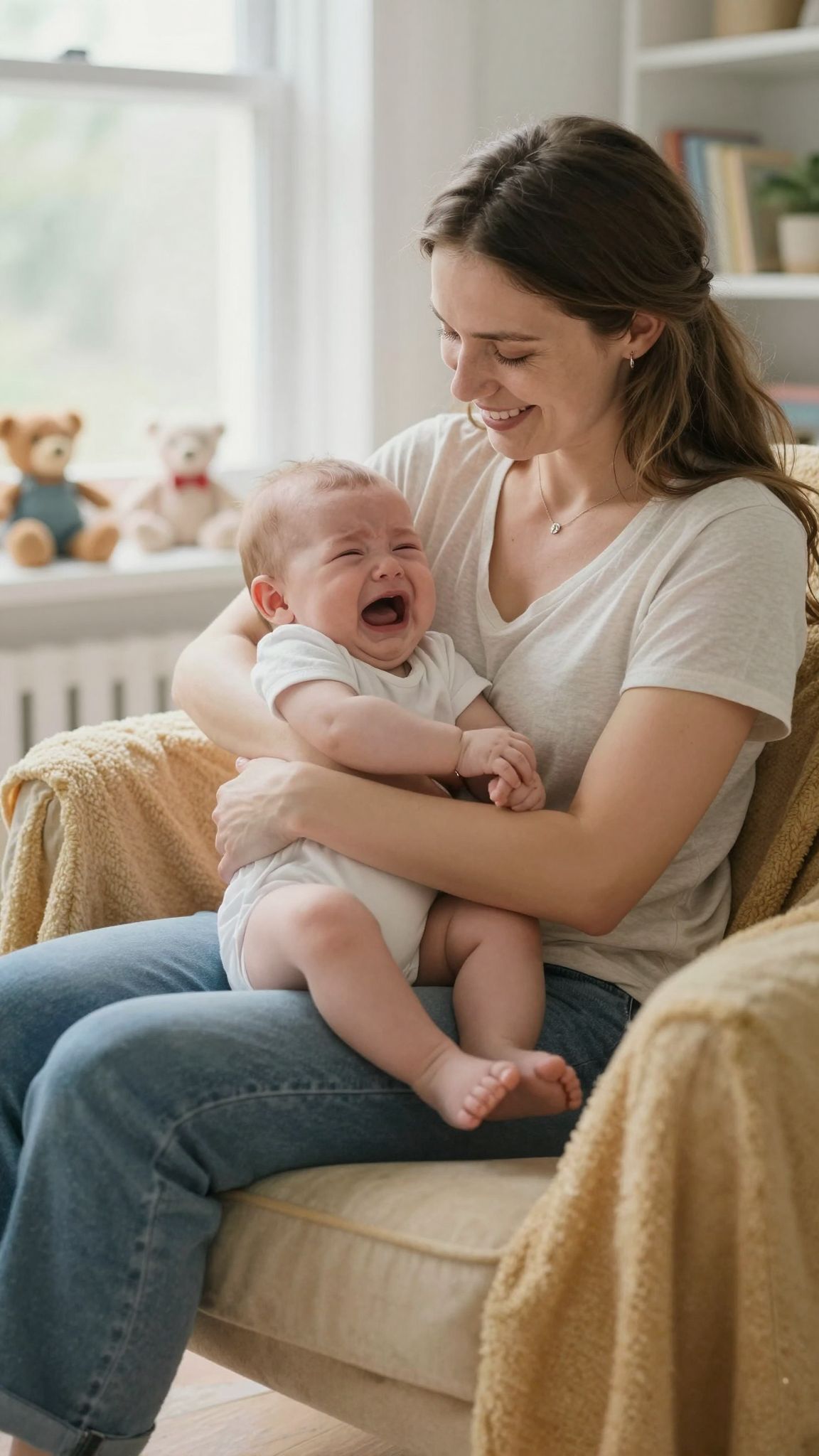 A ringatás segíthet csökkenteni a baba szorongását.
