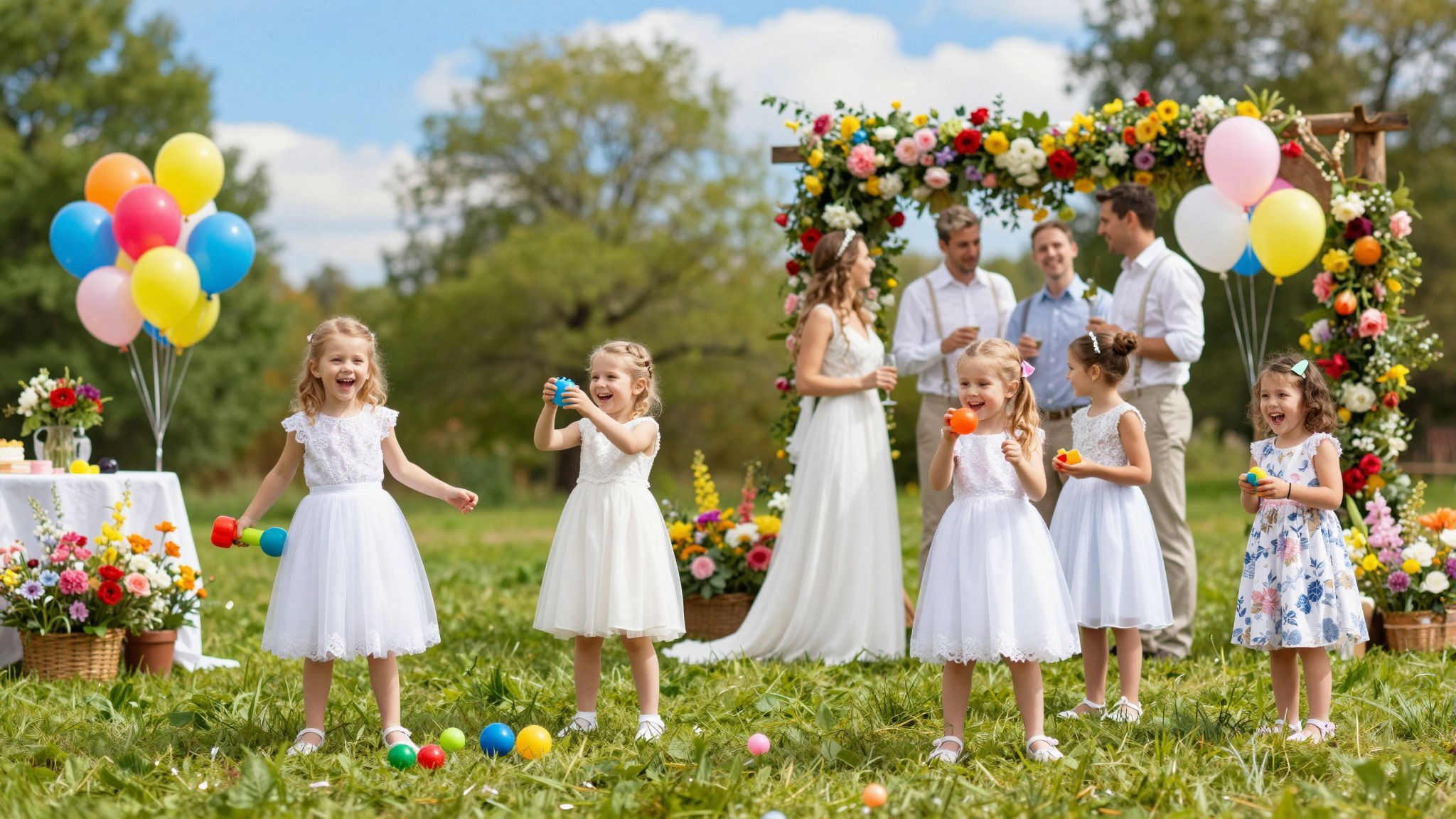 A gyerekek jelenléte színesebbé és vidámabbá teheti az esküvőt.