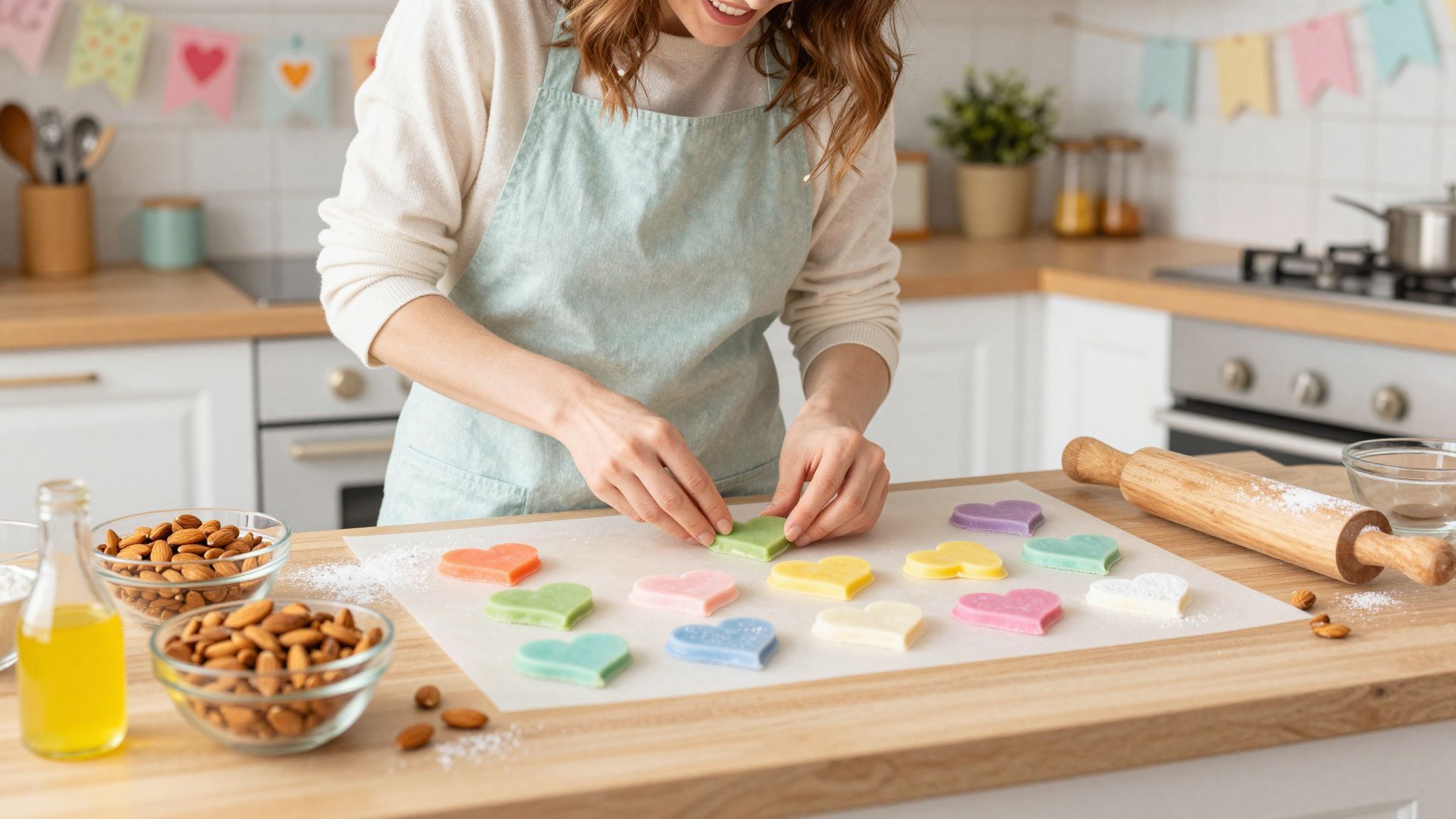 A marcipánszív hűtés előtt ne érje víz!